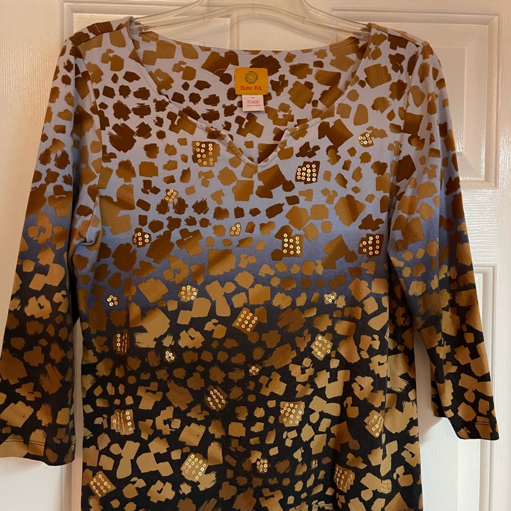 Womens Ruby Road blouse. Size Med.Fall Colors